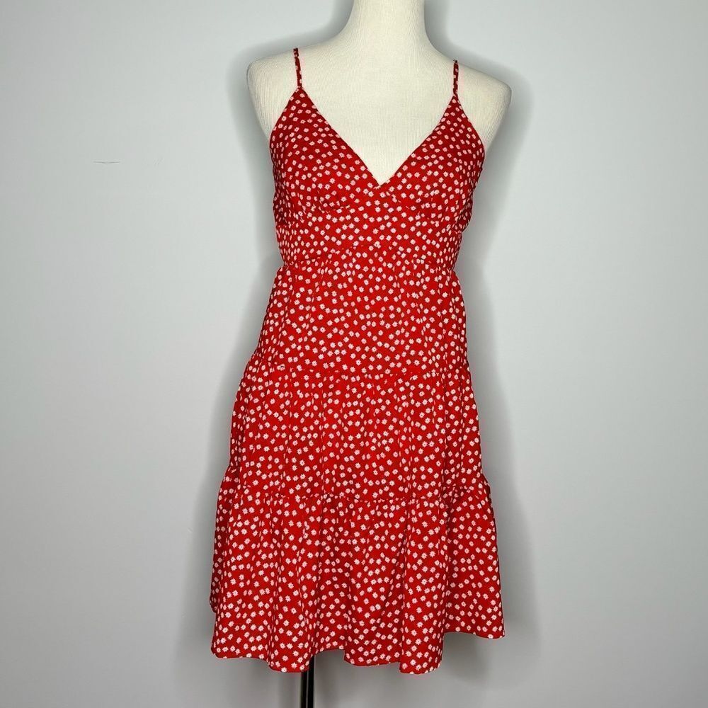 Shein- Red Dress with White Flowers